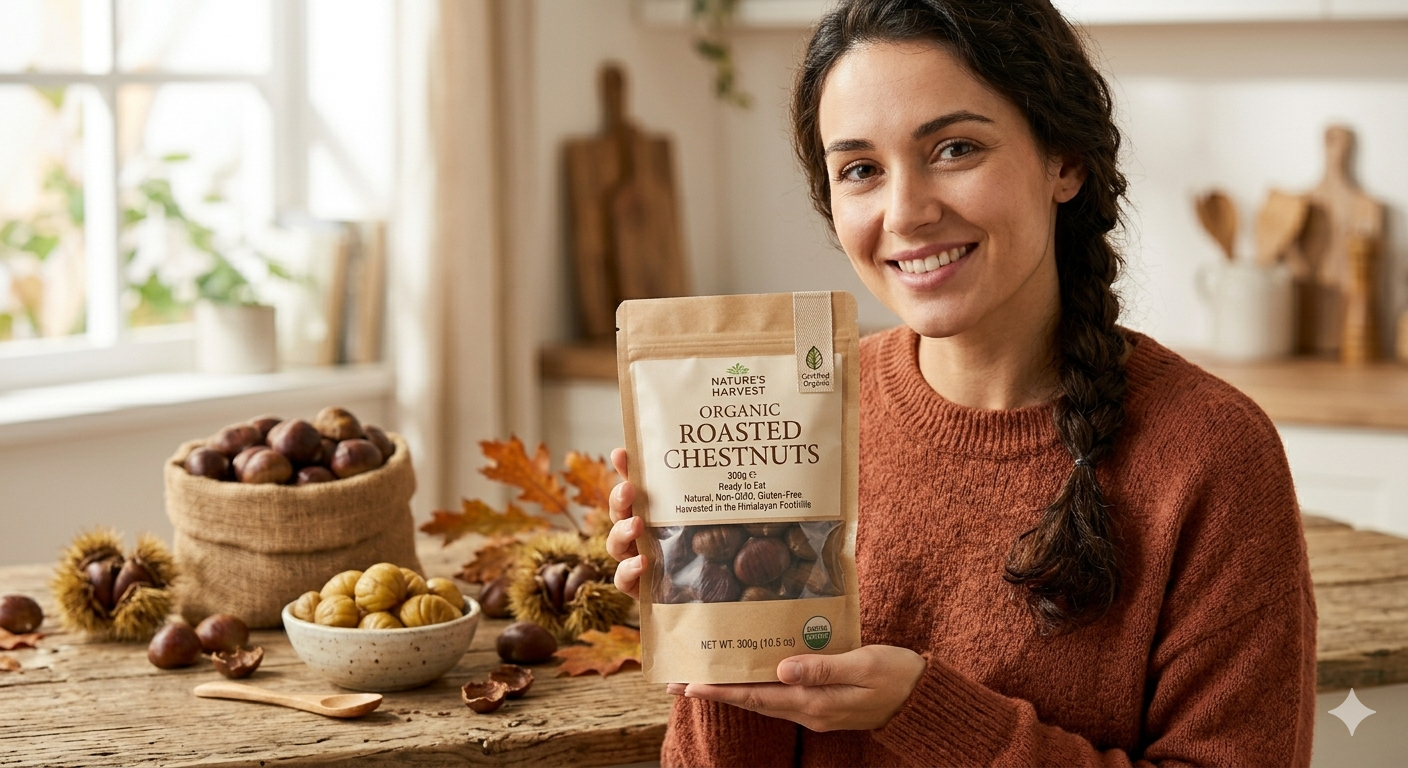 Organic Roasted Chestnut Pack 300g