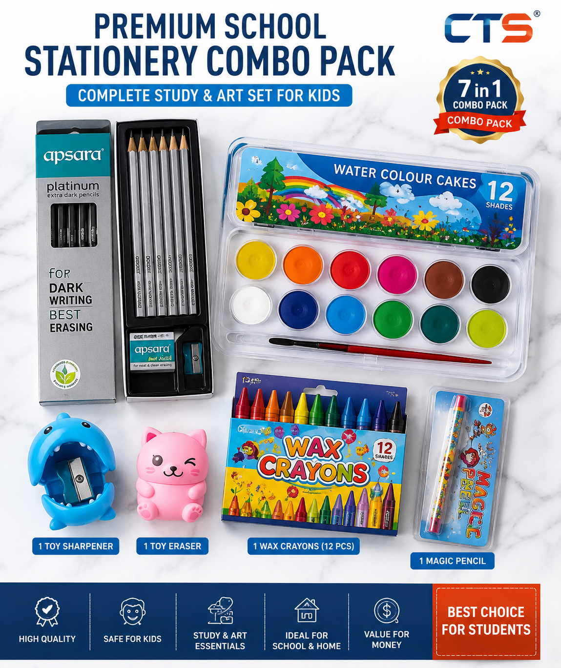 Premium School Stationery Combo Pack