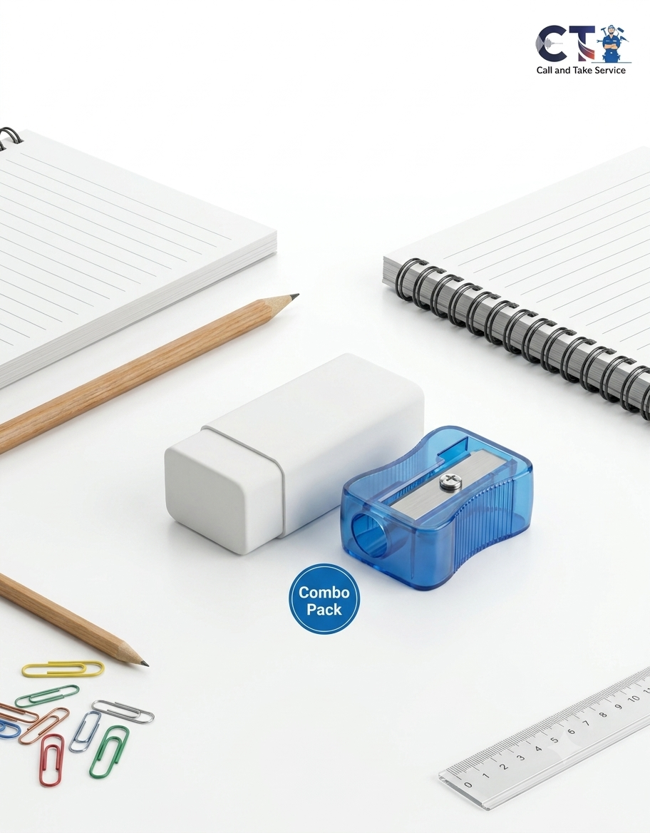Premium Eraser & Sharpener Combo Pack