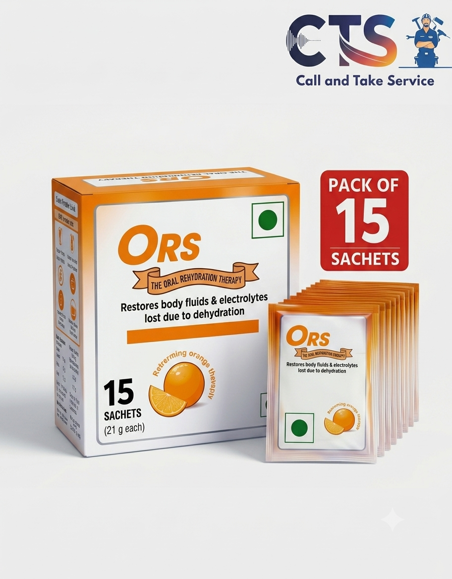 ORS Orange Flavour Powder Sachets