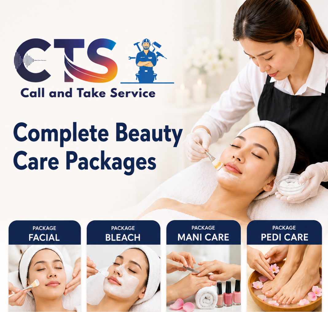 Beauty Care Package (Facial + Bleach + Manicure + Pedicure)