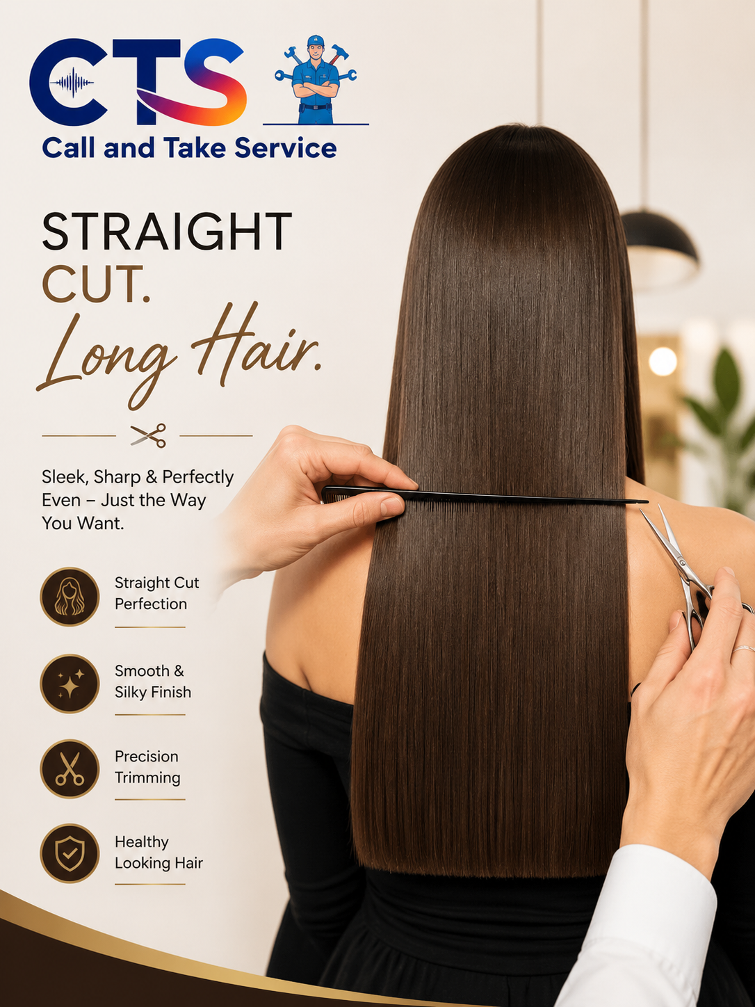 Straight Hair Cutting Service